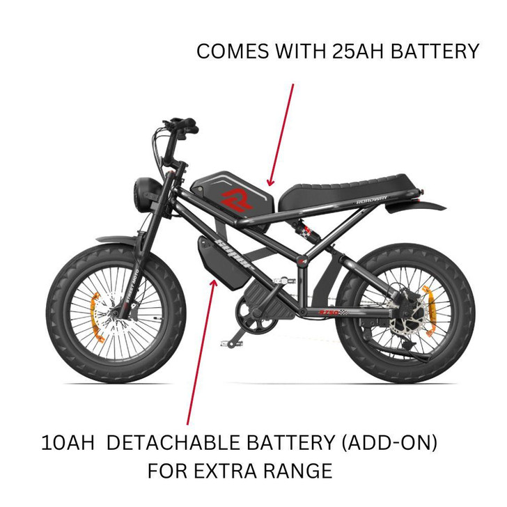 Roadway Battery Add-on for R750 Electric Bike